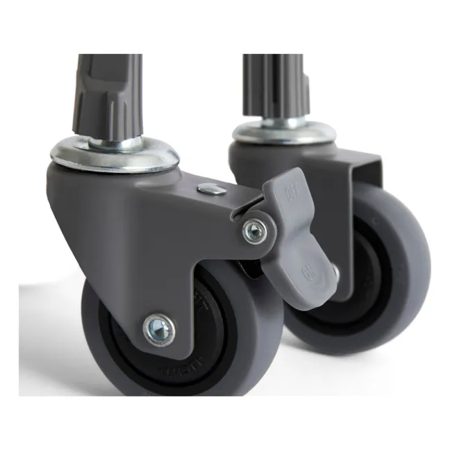 Roues pour cagette pliable Crate - Set de 4 | Gris
