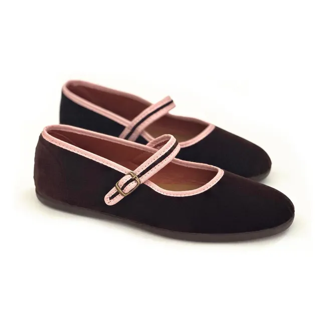 Ballerinas León Velours - Women's collection | Chocolate