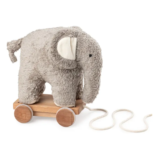 Jouet éléphant à tirer | Gris