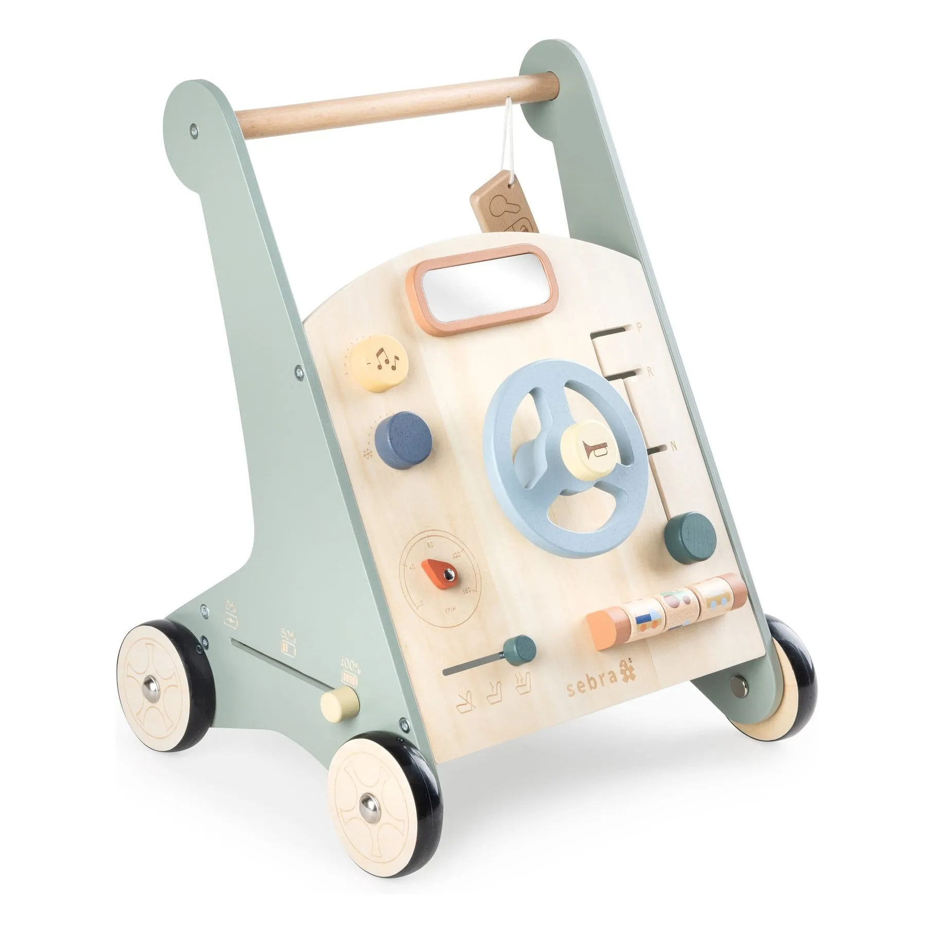 Chariot de marche voiture | Bleu- Image produit n°0