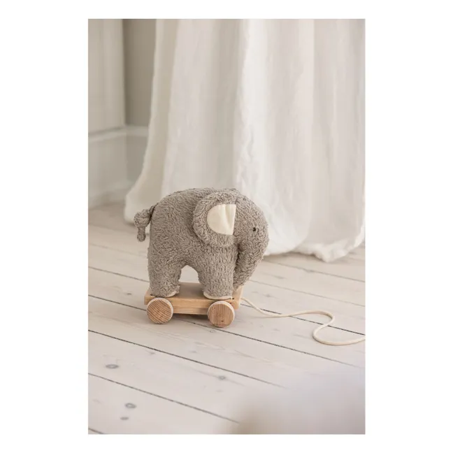Jouet éléphant à tirer | Gris