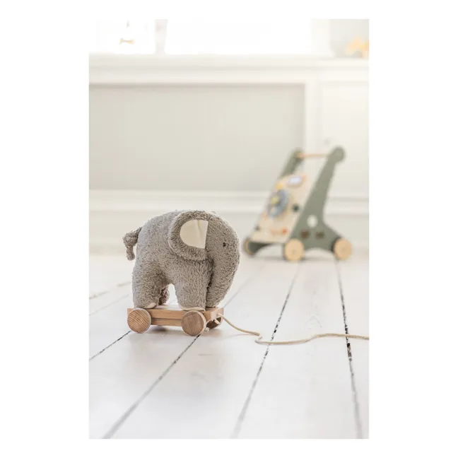Jouet éléphant à tirer | Gris