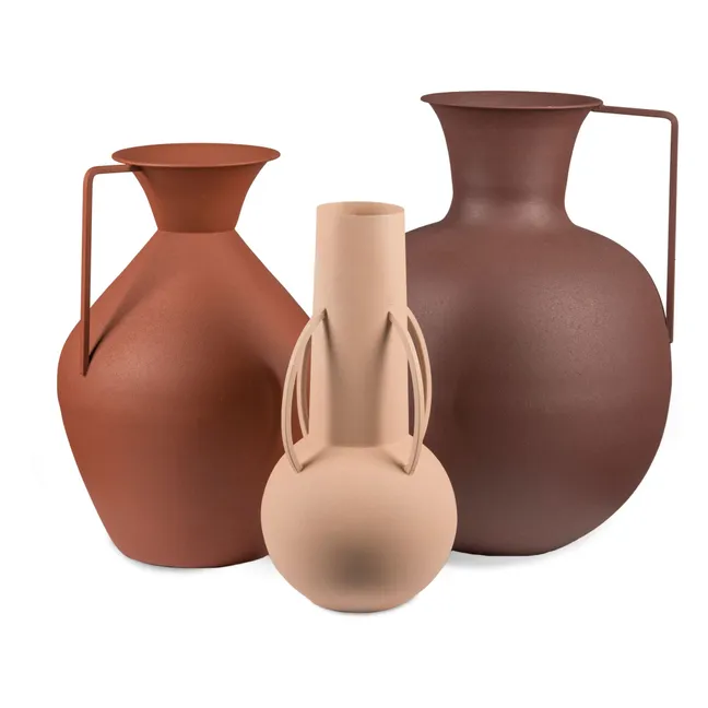 Vasi decorativi romani - Set di 3 vasi | Cognac