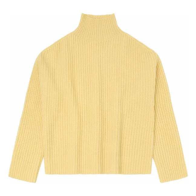 Pull Côtelé Laine - Collection Femme | Jaune