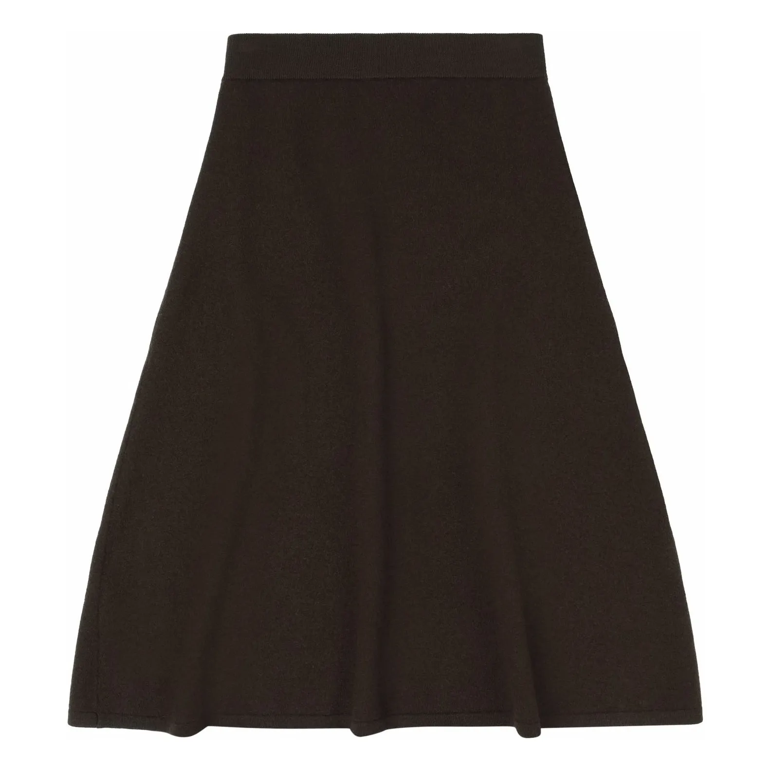 Fub Women's Brown Wool Merino Felt Skirt - Collection