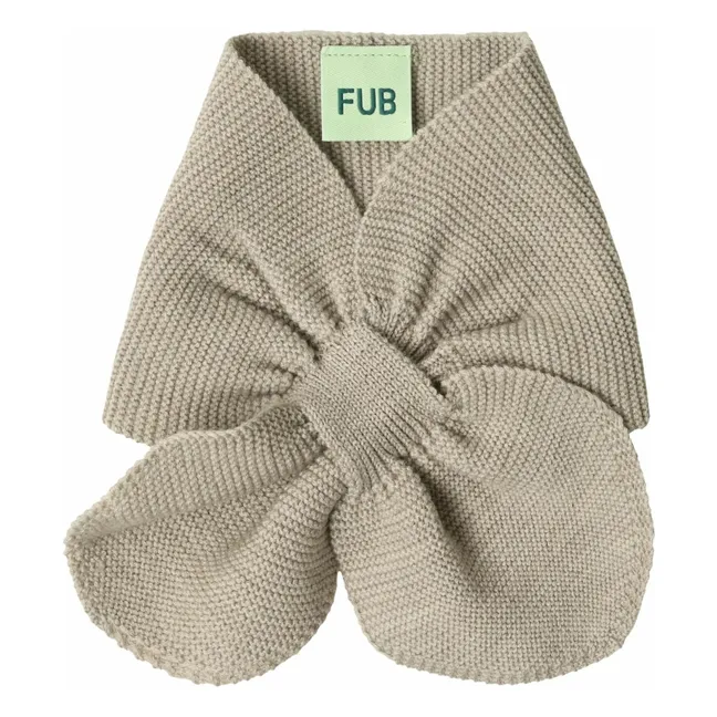 Bufanda de lana merina | Beige chiné