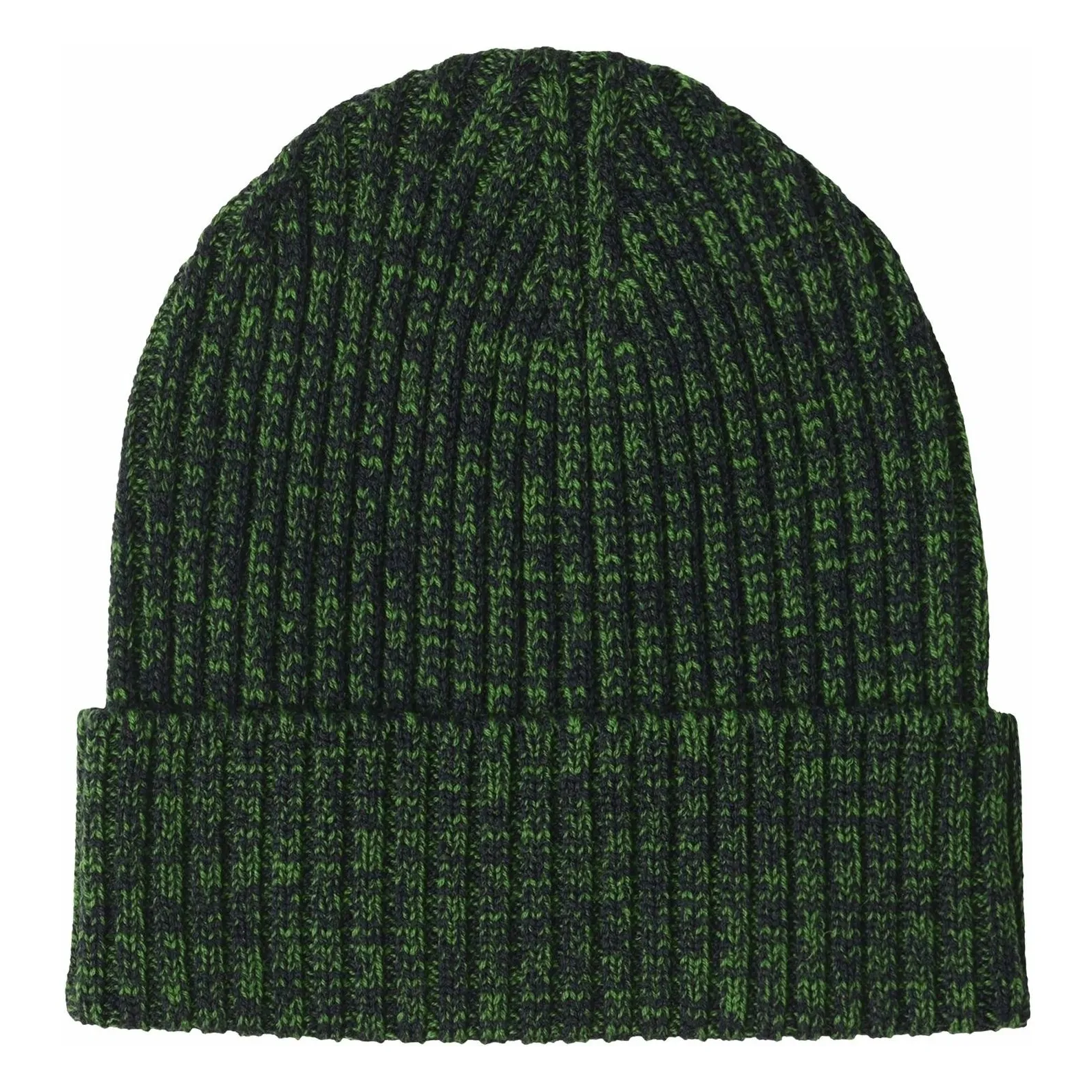 Fub Green Merino Wool Ribbed Beanie