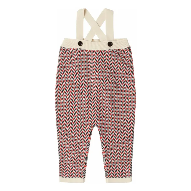 Salopette Chevrons Laine de Mérinos | Ecru