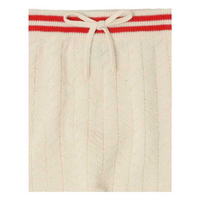 Pantalon Zigzag Laine de Mérinos | Ecru