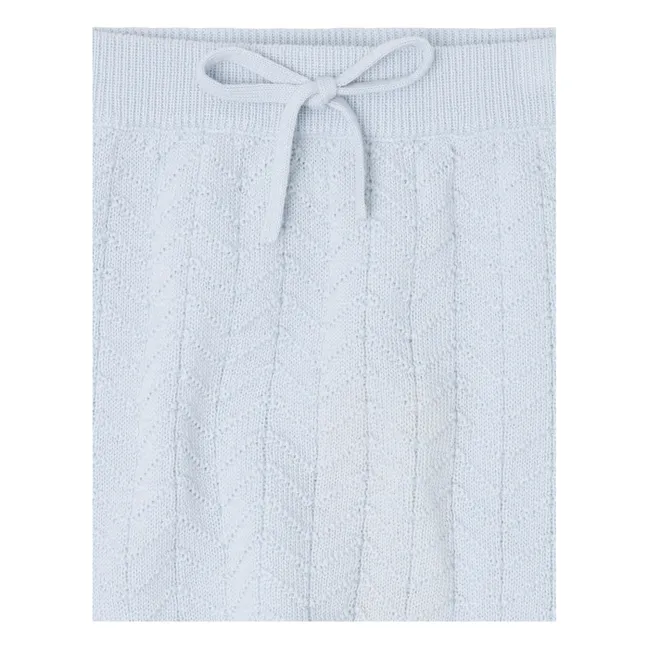 Pantalón Zigzag de lana merina | Azul Pálido