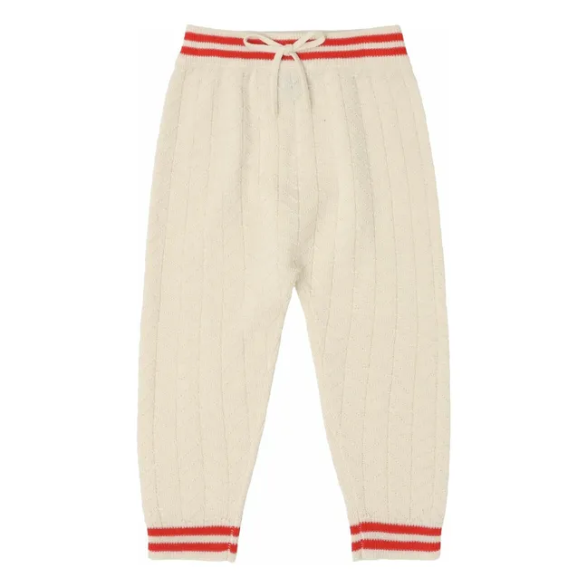 Pantalon Zigzag Laine de Mérinos | Ecru