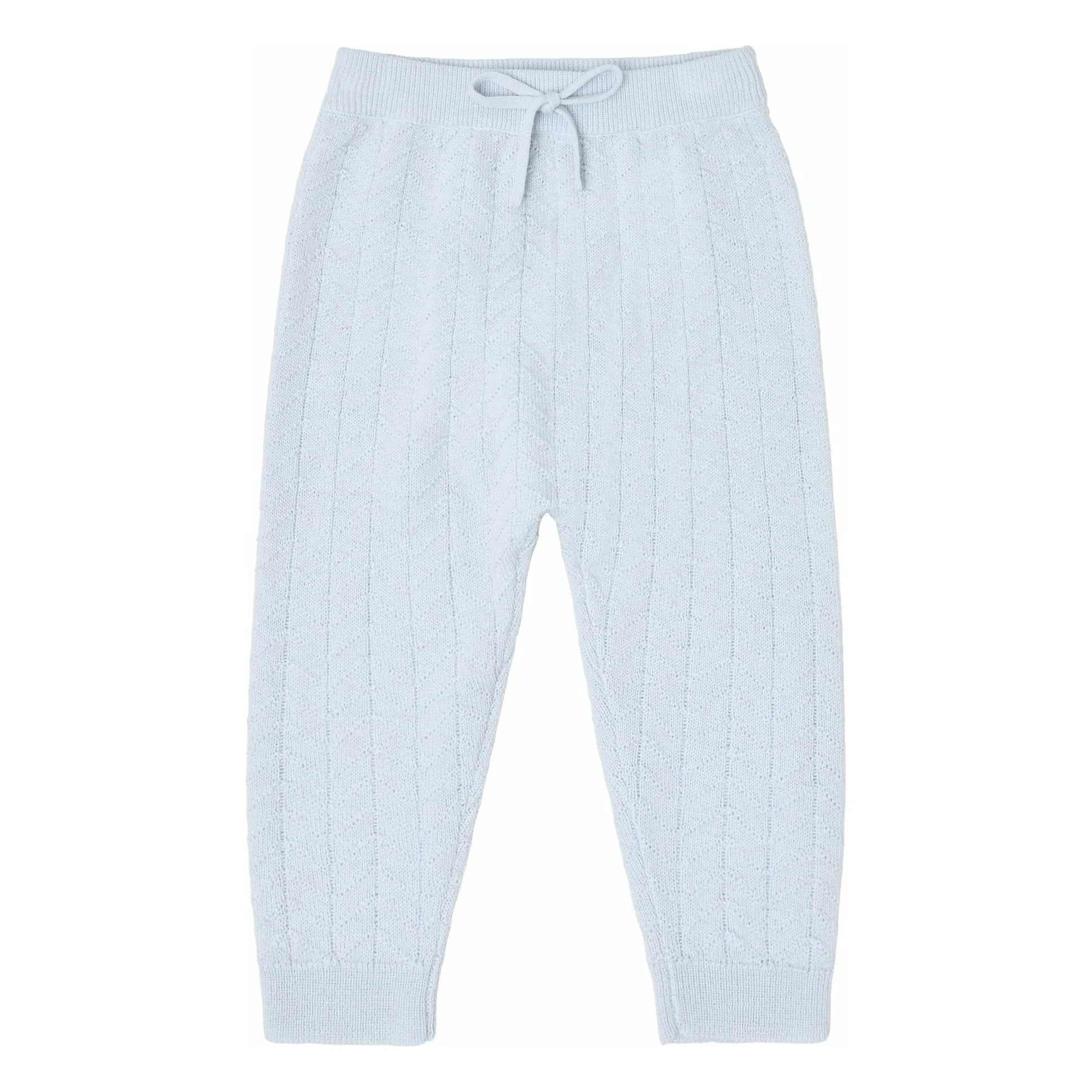 Fub Pale Blue Zigzag Merino Wool Pants