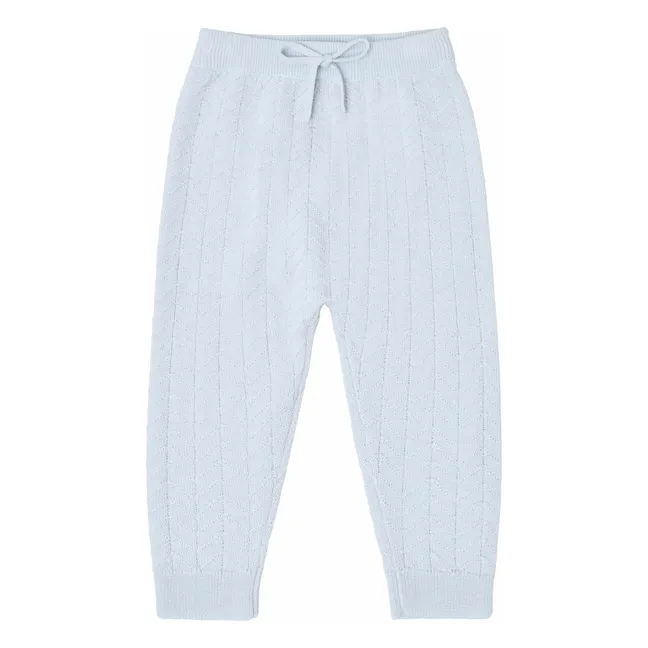 Pantalón Zigzag de lana merina | Azul Pálido