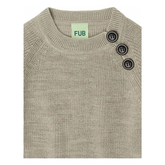 Pull Raglan Laine de Mérinos | Beige chiné