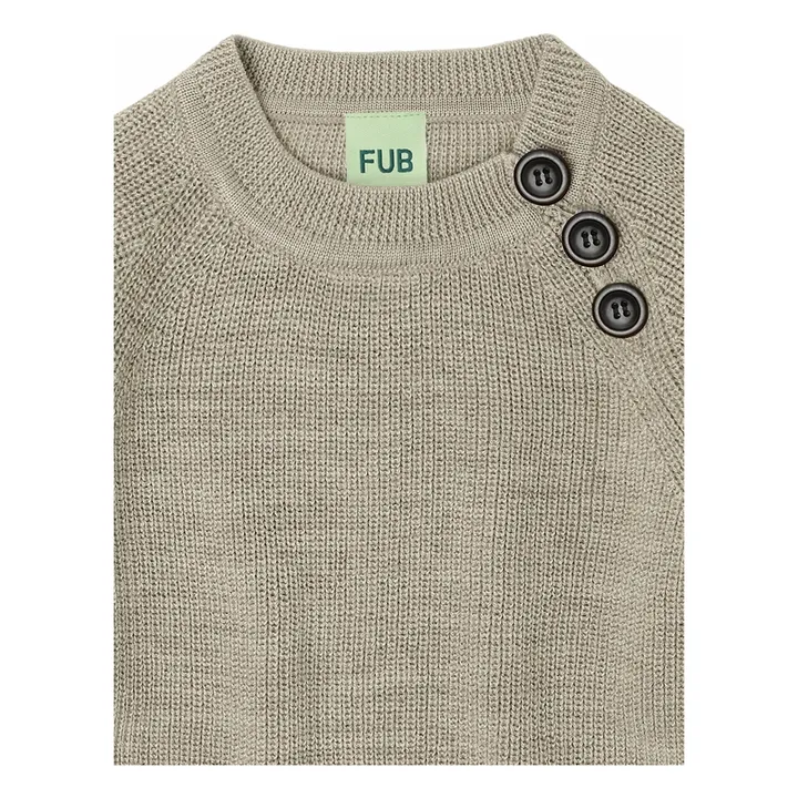 Jersey raglán de lana merina | Beige chiné- Imagen del producto n°1
