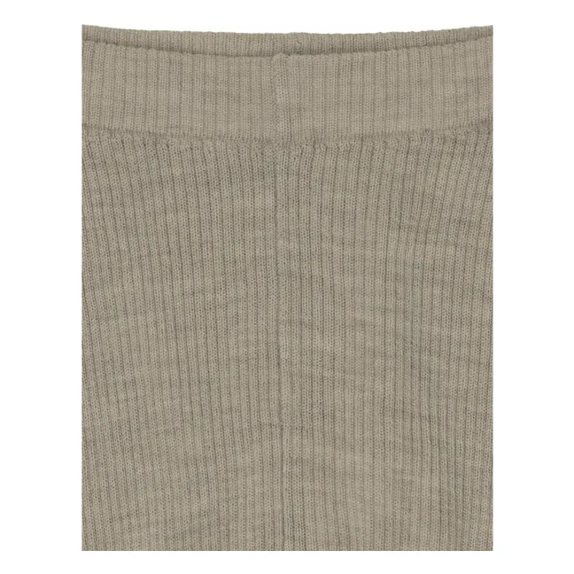 Legging Uni Laine de Mérinos | Beige chiné