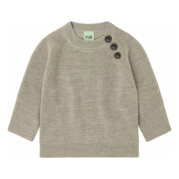 Jersey raglán de lana merina | Beige chiné- Imagen del producto n°0