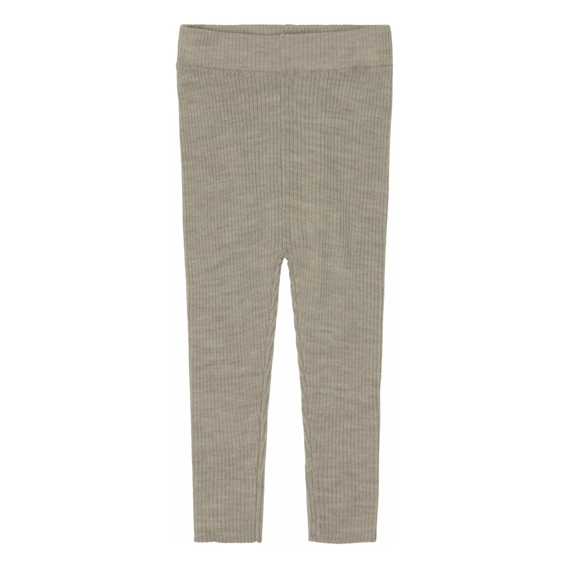Fub Heather Beige Plain Merino Wool Legging