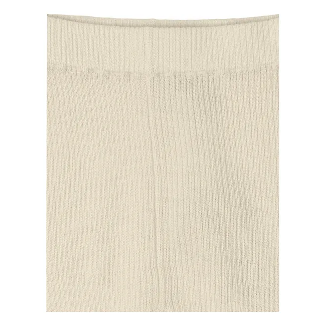 Legging liso de lana merina | Crudo