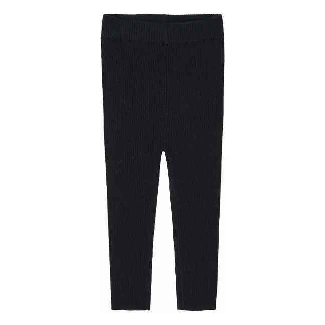 Legging Uni Laine de Mérinos | Bleu marine