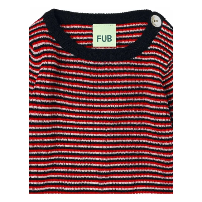 Button Sweater Lana merina de punto fino | Beige chiné