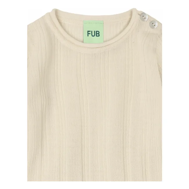 Body de canalé de lana merina | Crudo