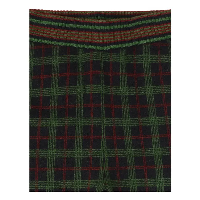 Pantalón Carreaux Feutré Lana Merino | Verde