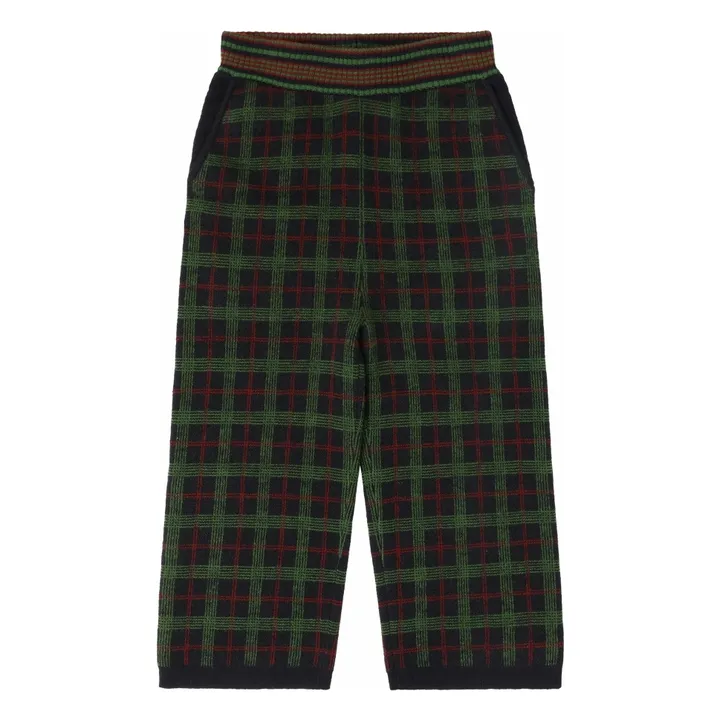 Pantalón Carreaux Feutré Lana Merino | Verde- Imagen del producto n°0
