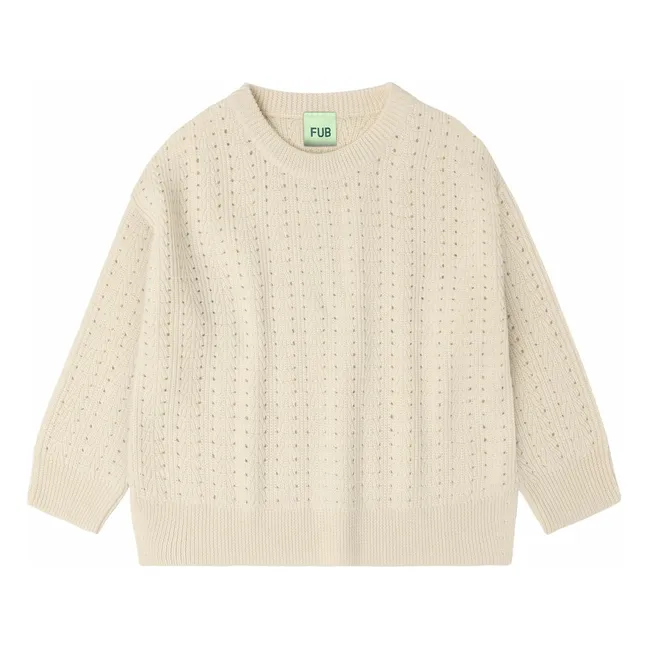 Pull Structuré Laine de Mérinos | Ecru