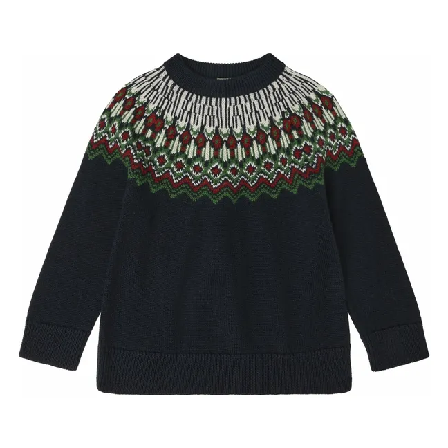 Pull Laine d'Agneau | Bleu marine