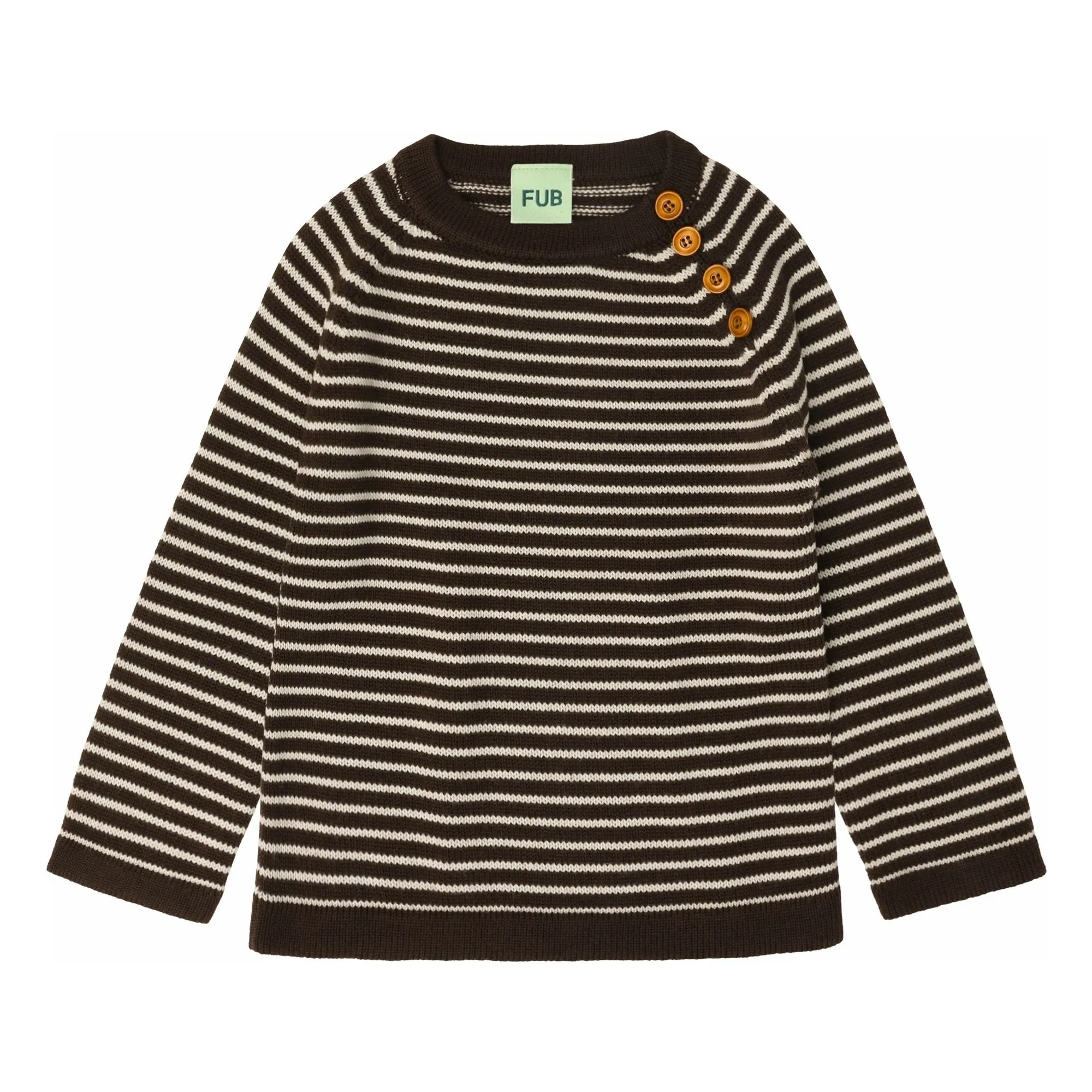 Fub Brown Striped Merino Wool Sweater