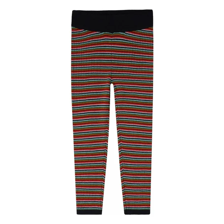 Legging de lana merina a rayas | Azul Marino- Imagen del producto n°0