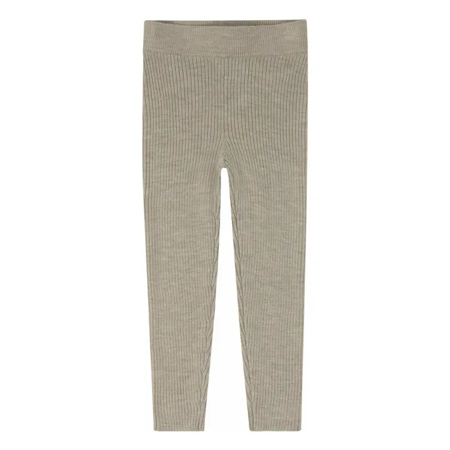 Legging de lana merina | Beige chiné