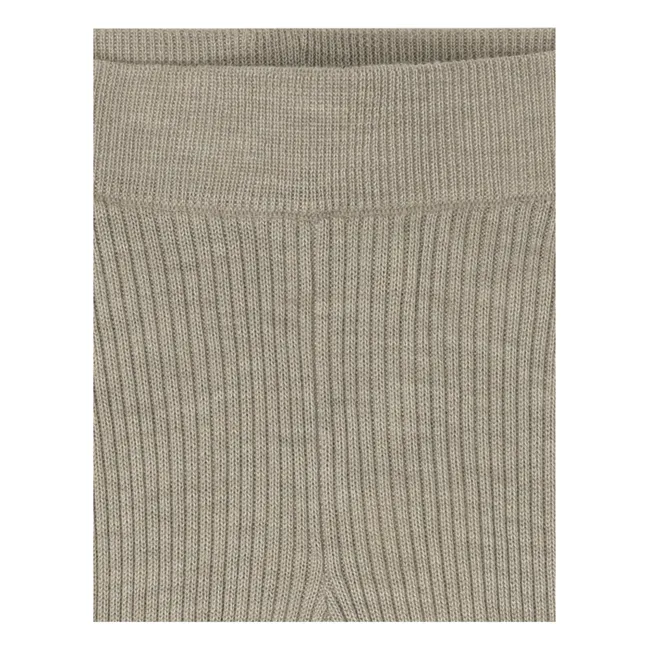 Legging de lana merina | Beige chiné