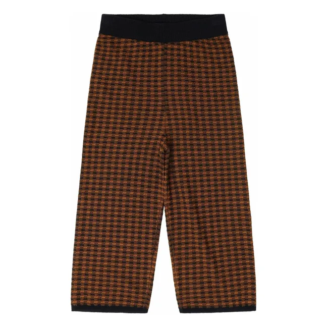 Pantalones de lana merina Carreaux | Azul Marino