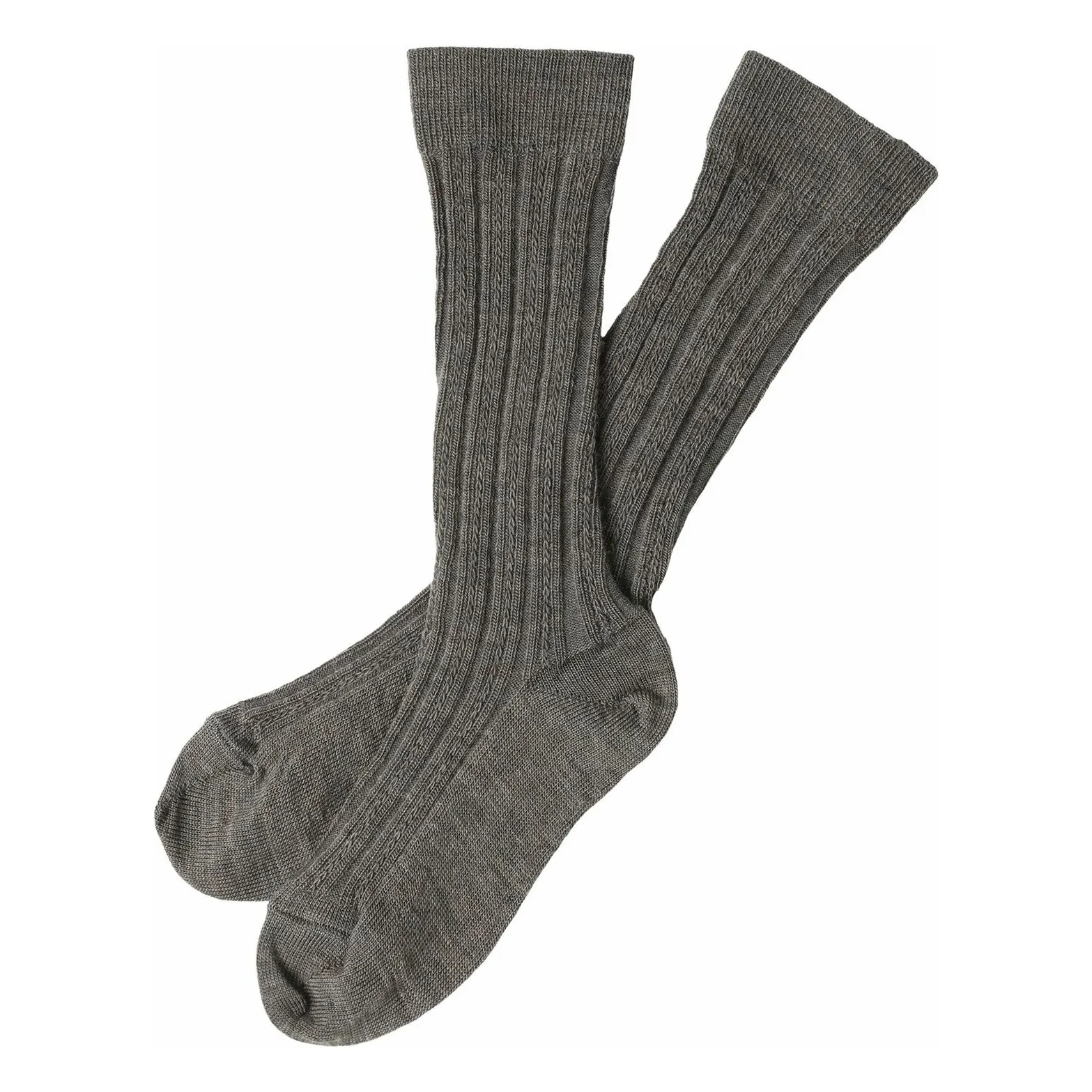 Fub Dark Beige High Wool Socks