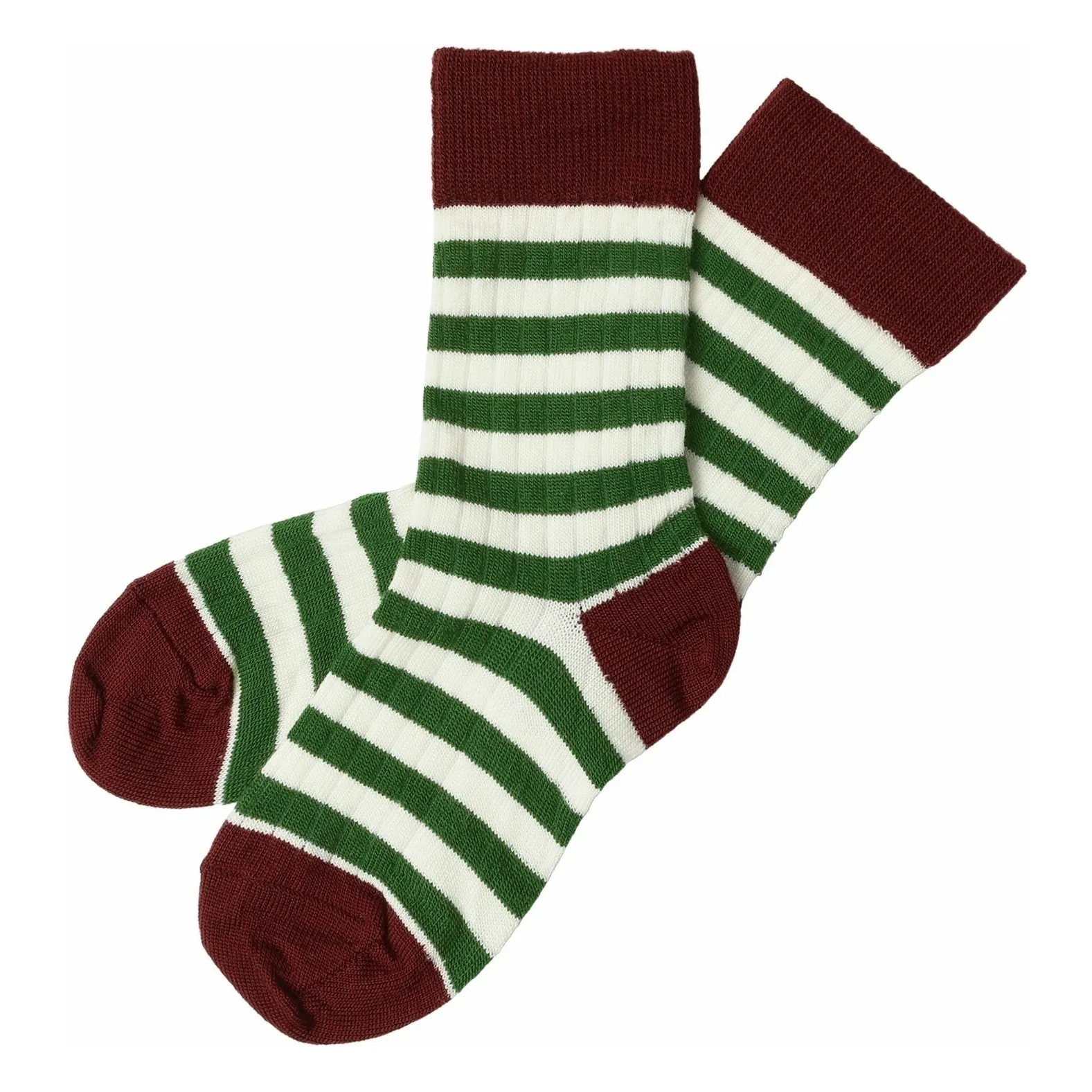 Fub Burgundy Striped Wool Socks