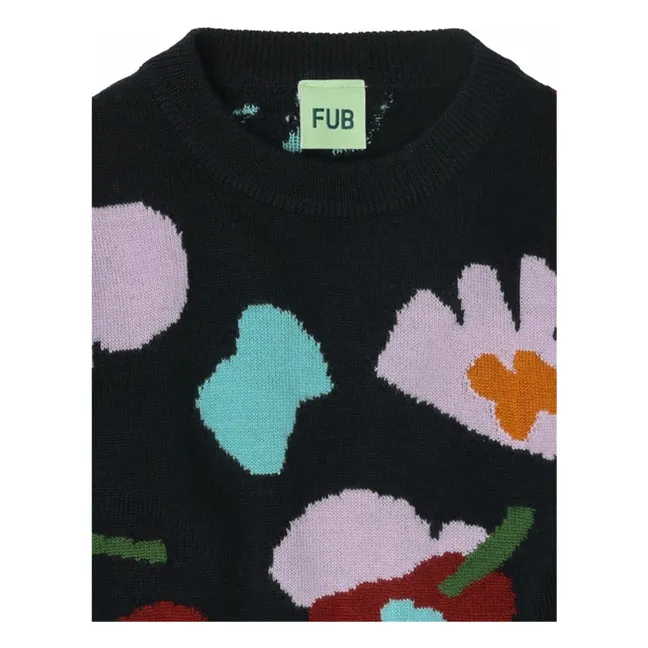 Jersey Jaquard de lana merina | Azul Marino