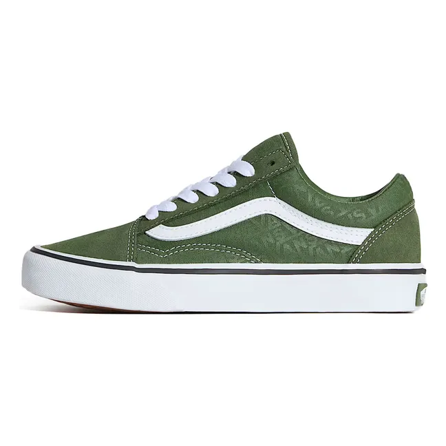 Baskets Lacets Old Skool Logo | Vert