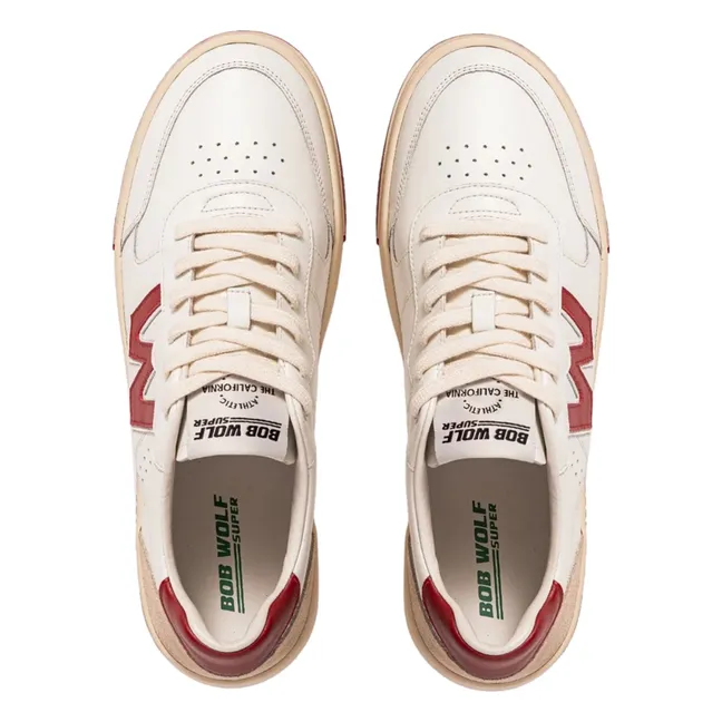 Legacy Leather and Suede Sneakers | Red