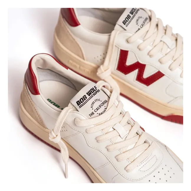 Legacy Leather and Suede Sneakers | Red