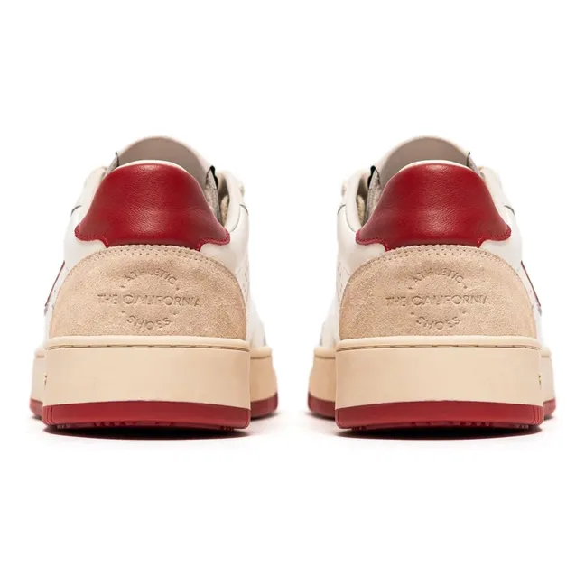 Legacy Leather and Suede Sneakers | Red
