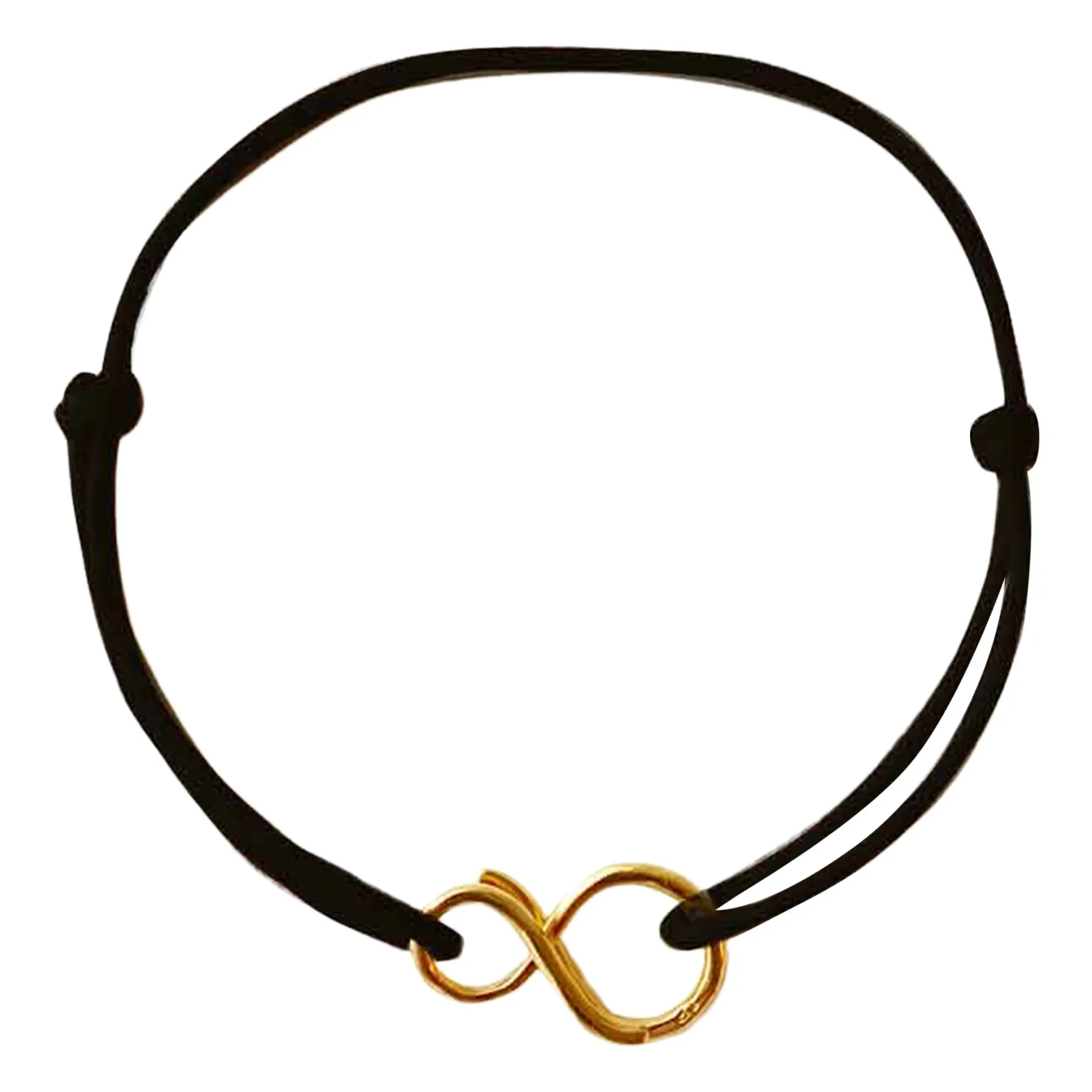 Lah Unisex Black Mini-Infinity Cord Bracelet