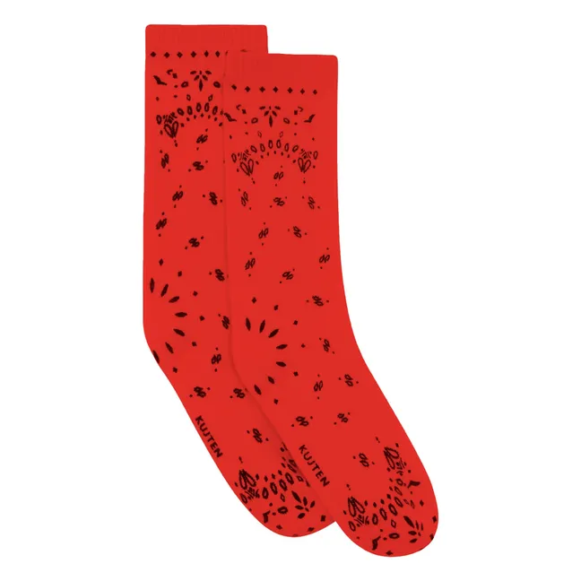 Chaussettes Sig Bandana Cachemire | Rouge