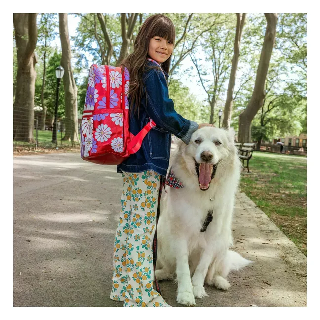 Kane Rucksack Zwei Taschen Ruby Floral | Korallenfarben