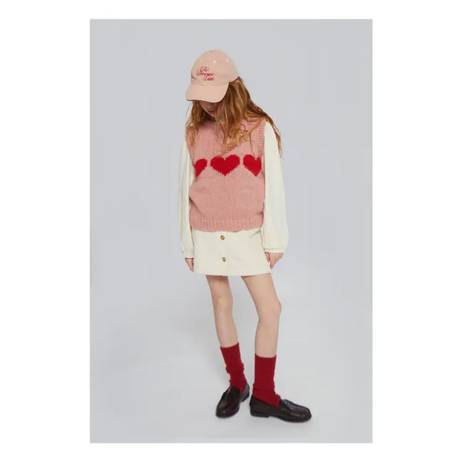 Jupe Cuore Velours Côtelé Coton Bio | Ecru