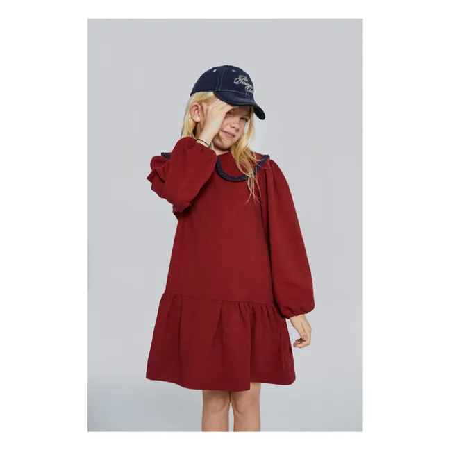 Robe Col Claudine Melissa Jersey | Bordeaux