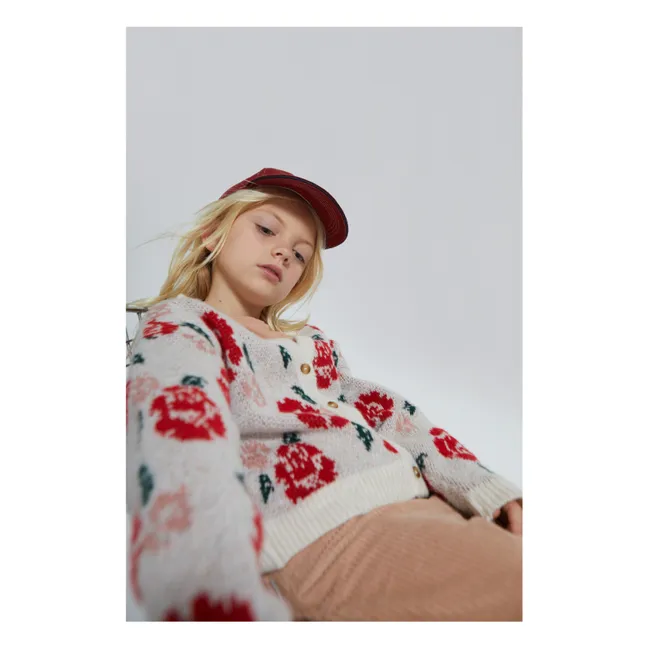 Cardigan Alma Fleuri | Ecru