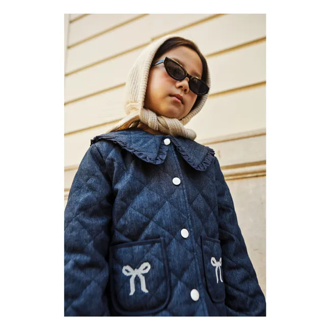 Veste en Jean Col Claudine Mariane | Bleu foncé