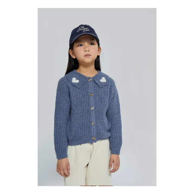 Cardigan Col Claudine Petra | Bleu